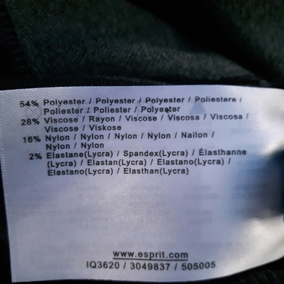 ESPRIT Herringbone Soft Knit Form Fitting Stretch Fit Dress Sz Med Mini/Midi - Picture 13 of 13